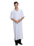 Mens Thobes Cropped V-neck Men's Robe