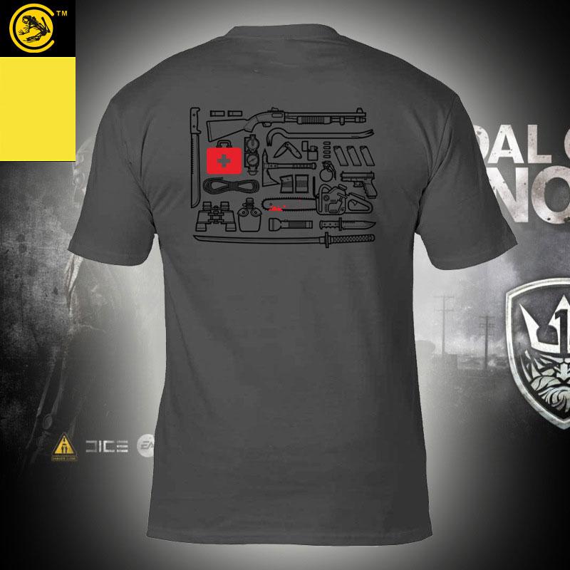 Tactics Style T Shirt for Men Men's Short-Sleeved T-shirt Personalized Printed Summer Outdoor Loose Tactical