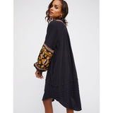Women Dresses Summer Embroidered Loose Embroidered Dress
