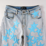 Amiri Jeans Casual Hip Hop Wash Splash-Ink Painted Slim Jeans Casual Fashionable 856