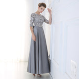 Prom Dresses Double-Shoulder Banquet Evening Dress Long Host Elegant Graceful Catwalk Waist-Tight Evening Dress for Women
