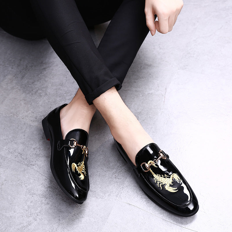 Indo Western Shoes Small Leather Shoes Men's Personality Embroidered Shoes Casual Men's Shoes