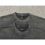 Present T Shirt Distressed Letters Printed Loose Couple round Neck