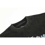 Present T Shirt Python Print Distressed Loose T-shirt