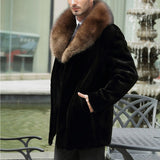 Beaver Coat Men Autumn and Winter Men's plus Size Fur Jacket Warm