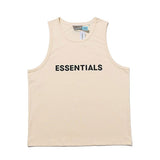 Fog T Shirt Double Line Letter Tshirt Vest Men's Clothing plus Size Retro Sports High Street Top Fear Of God