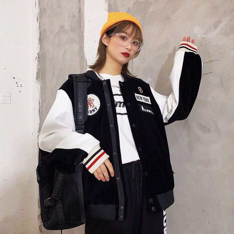 Yankee Letterman Jacket Outfit Senior Jackets Varsity Baseball College Coat Mlbny Spring Unisex Wear Baseball Uniform Jacket