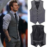 Tuxedo Vests Men Suit Vest Men's Slim-Fitting Patchwork Contrast Color Suit Vest Men's Fashion Stitching
