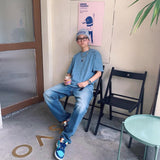 Cavempt Ce Life Cav @ Empt C.E Blue Men and Women Couple T-shirt One