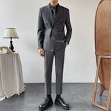 Double Brewed Seersucker Suit Leisure Suit Men's Suits