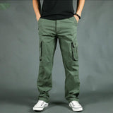 Baggy Cargo Pants for Men Spring and Autumn Casual Pants Multi-Pocket Cargo Pants Loose plus Size Spring and Fall Thick Section Cotton Trousers