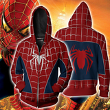 Men Spider Hoodie Spider-Man Zip Hoodie