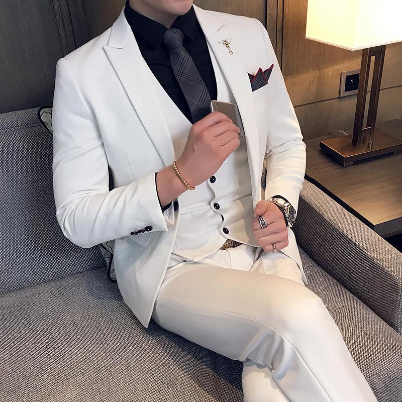 Casual Groom Attire Tuxedo Suits for Men Business Men Suit Men Bridegroom Wedding Suit
