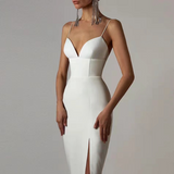 Mariah Carey Dress Elegant Sexy Suspender Dress Knitted Dress