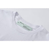 Off White Ow Cotton Unisex Fashionable Tshirt Casual Arrow Print Owt