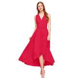 Prom Dresses Multiple Wear Cross Front Short Back Long Backless Sexy Bandage One-Piece Dress Maxi Dress Gift