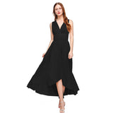 Prom Dresses Multiple Wear Cross Front Short Back Long Backless Sexy Bandage One-Piece Dress Maxi Dress Gift