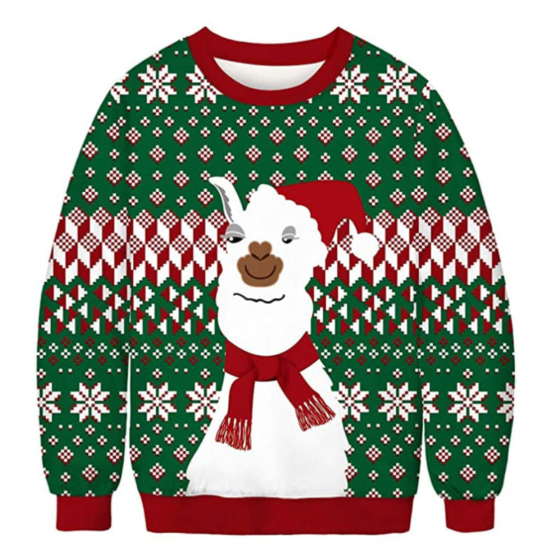 Black Christmas Sweater Vertical Stripes 3D Printed Sweater