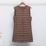 Women Winter Coats Puffer down Vest Autumn and Winter Lightweight round Neck Vest down
