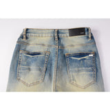 Amiri Jeans Casual Hip Hop Wash Splash-Ink Painted Slim Jeans Casual 837