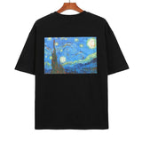 Fog Essentials Tshirts Fog Fear Of God Essentials Starry Sky Oil Painting Printing Loose Short Sleeve T-shirt for Men and Women