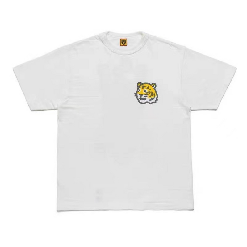 Human Made T-Shirt Slub Cotton Cute Tiger Pattern Loose Couple