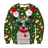 Black Christmas Sweater Winter Christmas 3D Printing Casual Loose Sweatshirt