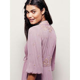 Women Dresses Summer V-neck Cotton and Linen Embroidered Dress