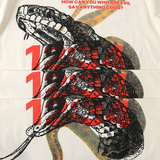 Rrr123 Sweatshirt Snake Puff Print Vintage Embroidery Loose