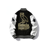 BAPE Varsity Jacket Bronzing Owl Jacket Jacket Men's Casual Baseball Uniform