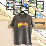 Thrasher T Shirt Thrasher Flame Loose Short Sleeve Fall Winter Couples