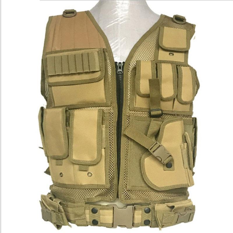 Tactics Style Men's Outdoor Vest Tactical Vest Outdoor Tactics Vest Wear-Resistant Vest Survival Adventure Equipment Vest