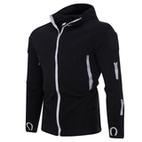 Tactics Style Men Outdoor Windproof Coat Men Casual Jacket Men's Zipper Solid Color Hoodie