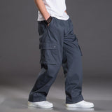 Baggy Cargo Pants for Men Casual Pants Men Loose Casual Pants Men Autumn and Winter plus Size Multi-Pocket Trousers plus Size Retro Sports