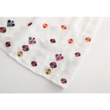 Summer Embroidered Small Flower V-neck Sexy Fashion Dress