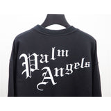 Palm Angels Angels Letter Print Sweatshirt Men's and Women's Casual High Street Loose Pullover