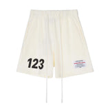 Rrr123 Shorts 123 Printed Drawstring Sports Shorts