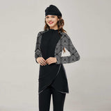 Burkini Swimwear Muslim Fashion Outfits Conservative Printed Slim Split Swimsuit Beachwear Women