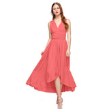 Prom Dresses Multiple Wear Cross Front Short Back Long Backless Sexy Bandage One-Piece Dress Maxi Dress Gift
