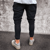 J Shaped Jeans Ripped New Fashion Skinny Jeans Men