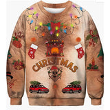 Black Christmas Sweater Vertical Stripes 3D Printed Sweater