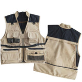 Men Utility Vest Work Zipper Tactical Work Vest Slim Pocket Jacket Multi-Pocket Vest Outdoor Casual and Comfortable Men's Clothing