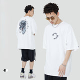 Blackair T Shirt Retro Short Sleeve Tiger Printed Loose T-shirt