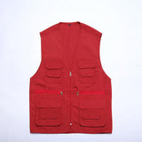 Men Utility Vest Work Zipper Tactical Work Vest Slim Pocket Jacket Casual and Comfortable plus Size Retro Sports Men's Clothing
