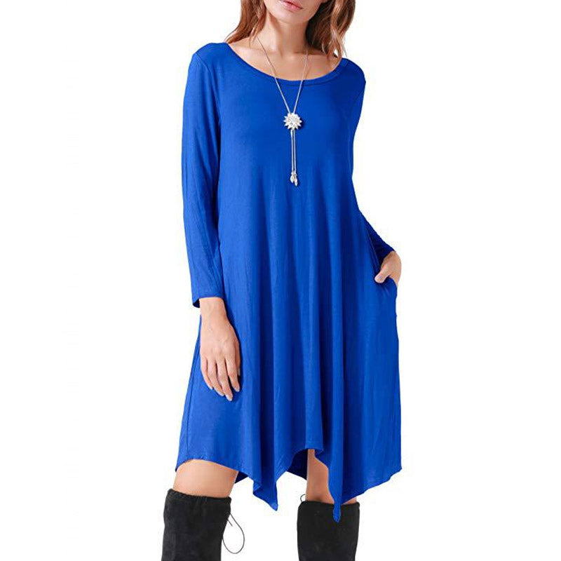 Work Dresses With Pockets Pocket Dress Women 'S Midi Long Sleeve Dress