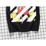 Cartoon Mickey Men and Women Short Sleeve Couple Cotton Tshirt Owt Ow Donald Duck Loose Twill