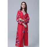 Women Dresses Bohemian Vacation Style V-neck Long Dress