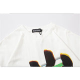 Men T Shirt Summer Casual Tops Creative Palm Print T-shirt Fashion Loose Half Sleeve