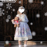 Gothic Lolita Harajuku Style Clothing Lolita Christmas Party Long Sleeve Op Dress for Women
