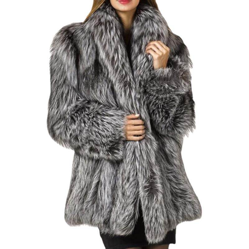 Full Length Faux Fur Coat Fall/Winter Faux Fur Coat Fox Fur